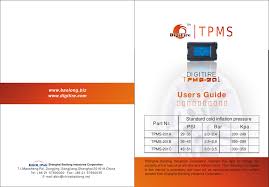 Tpms201 Tire Pressure Monitoring System User Manual Shanghai