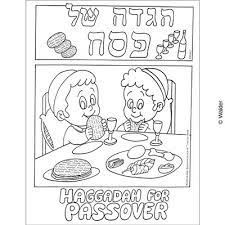 Children will enjoy coloring these images depicting the various customs and traditions of the days preceding passover and of the passover seder. Two Boys Haggadah Cover Coloring Sheet Walder Education