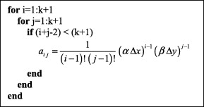 taylor series expansion using matrices