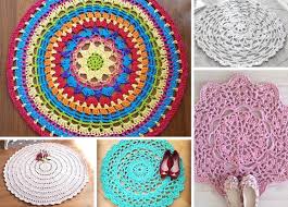 beautiful colorful doily crochet rugs