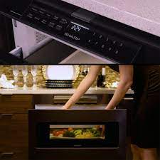 sharp 1 2 cu ft microwave drawer black
