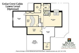 Cedar Crest Cabin Log Home Floor Plan