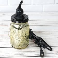Gold Mercury Glass Mason Jar Pendant Light Kit Wide Mouth Black Cord 15ft On Sale Now Best Prices From Paperlanternstore