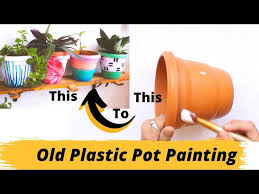 plastic pot painting ideas