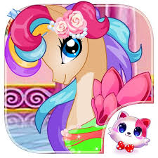 princess rainbow pony makeup dressup
