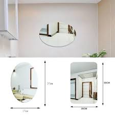 Oval Rectangle Mirror Wall Sticker Self