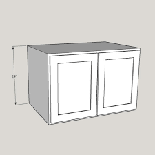 White Shaker 24 Height Wall Cabinets