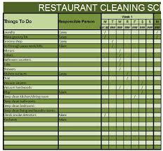 5 Free Sample Office Cleaning Schedule Templates Openoffice Calc