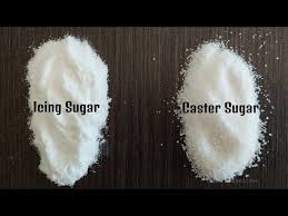 icing sugar vs caster sugar how to