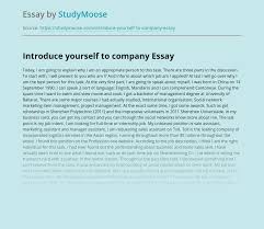 May 26, 2021 · although you should introduce yourself by stating your name and position near the beginning of the email, your opening paragraph should focus on the recipient. Introduce Yourself To Company Free Essay Example