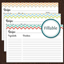 Fillable Recipe Card Magdalene Project Org