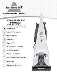 bissel cleanview proheat owner manual