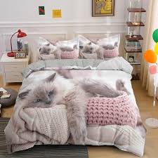 3d Cat Bedding Set Luxury Animal