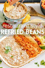 restaurant style refried beans