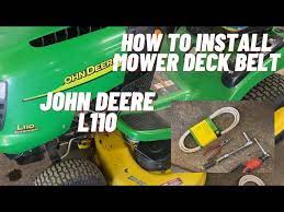 how to install a mower deck belt on a