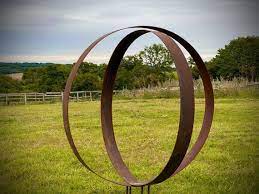 Xl Rustic Metal Wide Garden Ring Hoop