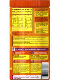 metamucil daily fiber supplement orange