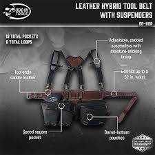 Dead On Tools Do Hsr Leather Hybrid Tool Belt With Suspender Black