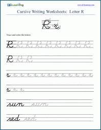 Combining these letters is how the words necessary for communication develop. Cursive Writing Letter R K5 Learning