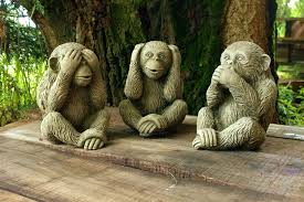 Set Of 3 Stone Monkeys The Loft