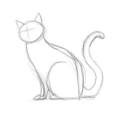 Draw a bow at the gap. Pin By Chris Hicks On Cake Research Animal Drawings Drawings Cat Drawing Tutorial