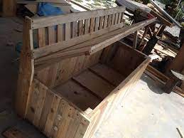 Pallet Outdoor Bench With Storage Box