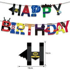 happy birthday banner avengers super