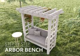 Arbor Bench Plans 36 X 68 Seat For