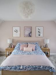 pink and grey bedroom makeover reveal