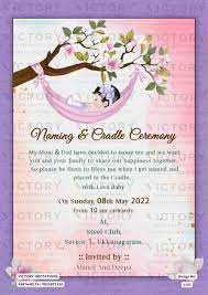 digital naming ceremony invitation card