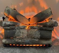 Vintage Electric Faux Fireplace Log