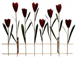 Metal Wall Art Tulip Scene Tulips