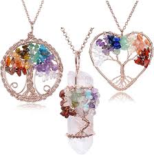 chakra crystals gemstone necklaces