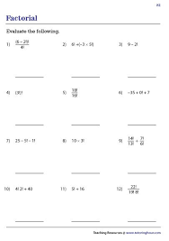 Worksheets Math Worksheet Notations