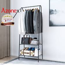 Uline stocks a wide selection of clothes hanger storage racks and rolling hanger storage racks. Rak Baju Clothes Rack Cloth Hanger Stand Rack Hanging Clothes Rack Wardrobe Clothes Organization Shopee Malaysia