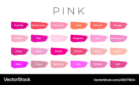 pink paint color swatches with shade