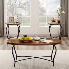 Vecelo End Coffee Side Table Set