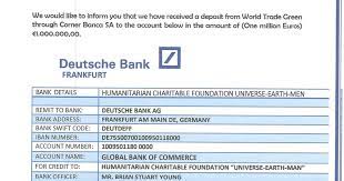 Please make sure this is the correct routing number for your branch! Deutsche Bank Swift Code Germany Eigenkapital Deutsche Bank