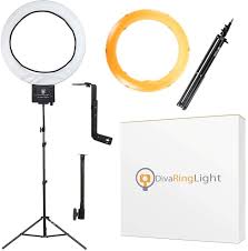 Amazon Com Diva Ring Light Super Nova 18 Dimmable W 6 Stand Professional Studio Lighting Kit For Youtube Facebook Live Twitch Photography And Beauty Blogging Camera Photo