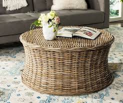 Storage End Table Rattan