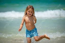 beach resort happy little boy