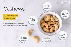 cashew nutrition facts and health benefits