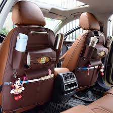 Car Back Seat Leather Storage