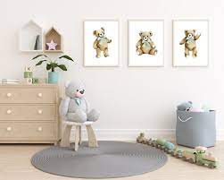 Teddy Bear Nursery Art Set Of 3 Teddy