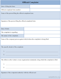 Customer Complaints Form Template Fiveoutsiders Com
