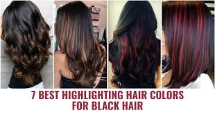 highlighting hair colors for black hair