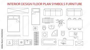 Icon Design Elements For Floor Plan