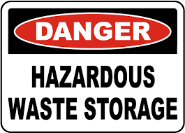 danger hazardous waste storage sign