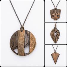 Hand Carved Jewelry From Coconut Shell And Wood
