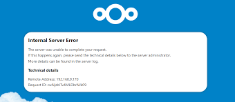 internal server error must be of type